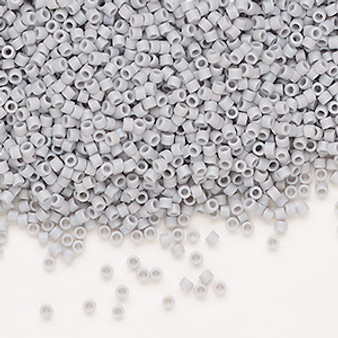 DB1598 - 11/0 - Miyuki Delica - Opaque Ghost Grey AB - 7.5gms - Cylinder Seed Beads