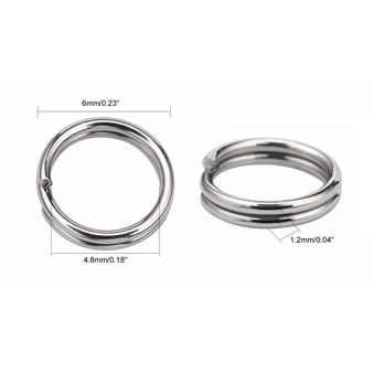 LAST STOCK: 10gms - Stainless Steel Split Rings, 6x1.2mm