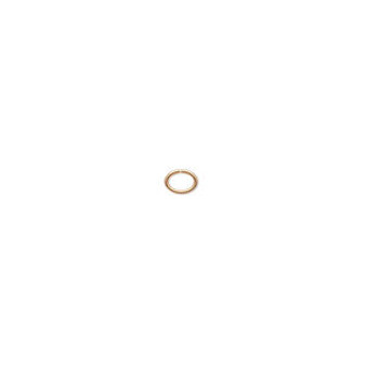 LAST STOCK: Jump ring, gold-plated brass, 4x3mm oval, 3.1x2mm inside diameter, 24 gauge. Sold per pkg of 100.