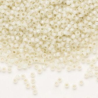 LAST STOCK: TR-11-2125 - 11/0 - TOHO BEADS® - Transparent Silver Lined Milky Light Jonquil - 7.5gms - Glass Round Seed Beads
