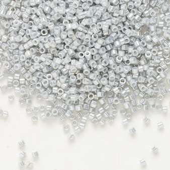 LAST STOCK: DB0252 - 11/0 - Miyuki Delica - Opaque Gold Luster Grey – 7.5gms - Cylinder Seed Beads