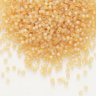 LAST STOCK: DB0852 - 11/0 - Miyuki Delica - Translucent Matte Rainbow Light Topaz - 7.5gms - Cylinder Seed Beads