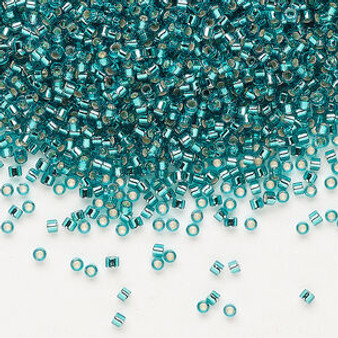 LAST STOCK: DB1208 - 11/0 - Miyuki Delica - Silver Lined Teal - 7.2gms - Cylinder Seed Beads