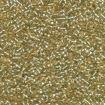 LAST STOCK: DB1432 - 11/0 - Miyuki Delica - Transparent Silver Lined Pale Yellow 7.5gms - Cylinder Seed Beads