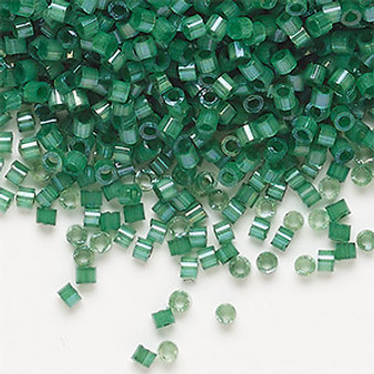 DB1814 - Miyuki Delica Beads - Cylinder- SIZE #11 - 7.5gms - Colour DB1814 Silk Satin Dyed Emerald