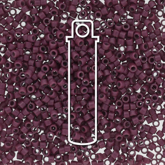 LAST STOCK: DB2355 - 11/0 - Miyuki Delica - Duracoat® opaque Grape Purple - 7.5gms - Cylinder Seed Beads