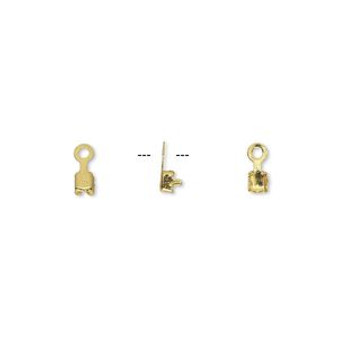 LAST STOCK: Connector, gold-finished brass, 2.5x2.5mm, fits 2mm cup chain. Sold per pkg of 50. LAST STOCK: Connector, gold-finished brass, 2.5x2.5mm, fits 2mm cup chain. Sold per pkg of 50.