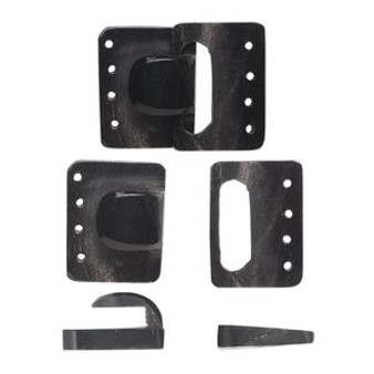 LAST STOCK: Clasp, hook-and-eye, horn (natural), black, 37x31mm rectangle. Sold individually. LAST STOCK: Clasp, hook-and-eye, horn (natural), black, 37x31mm rectangle. Sold individually.
