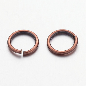 LAST STOCK: 10gms - Brass Jump Rings, Close but Unsoldered, Ant red copper, about 8mm in diameter, 1mm thick LAST STOCK: 10gms - Brass Jump Rings, Close but Unsoldered, Ant red copper, about 8mm in diameter, 1mm thick