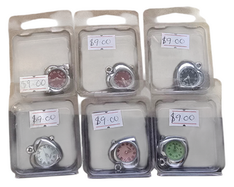 LAST STOCK: 6 pack - beadable watch faces - battery required not included