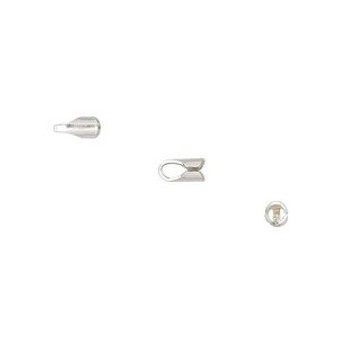 LAST STOCK: Cord end, fold-over, sterling silver, 6x3mm round, 2mm inside diameter. Sold per pkg of 10. LAST STOCK: Cord end, fold-over, sterling silver, 6x3mm round, 2mm inside diameter. Sold per pkg of 10.