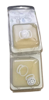 LAST STOCK: Crystal passions - 2 packs - Acrylic Clasp White  with swarovski crystals
