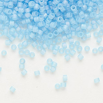 DB0861 - 11/0 - Miyuki Delica - Translucent Matt Rainbow Aqua - 7.5gms - Cylinder Seed Beads