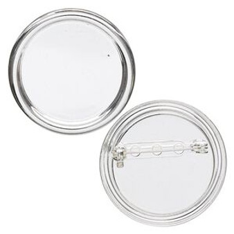 LAST STOCK: Pin back, silver-plated steel, 35mm round with 28mm round setting. Sold per pkg of 3 LAST STOCK: Pin back, silver-plated steel, 35mm round with 28mm round setting. Sold per pkg of 3