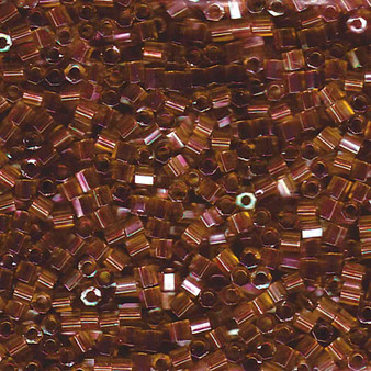 LAST STOCK: DBLC-122- Miyuki Delica Hex Beads - Cylinder- SIZE #8 - 6.8gms - Lt Brown AB