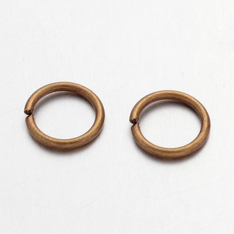 LAST STOCK: 10gms Brass Jump Rings, Close but Unsoldered, Antique Bronze, about 8mm in diameter, 1mm thick