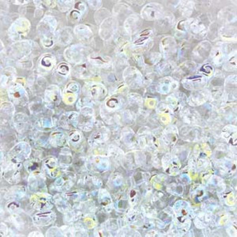 Last Stock: Super Duo Beads 2.5*5mm 20gm bag - Crystal AB - 500030-28701