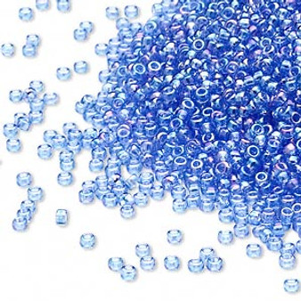 15-261 - 15/0 - Miyuki - Transparent Rainbow Light Blue - 8.2gms Vial Glass Round Seed Beads