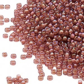 15-337 - 15/0 - Miyuki - Transparent Colour-Lined Fancy Beige - 8.2gms Vial Glass Round Seed Beads