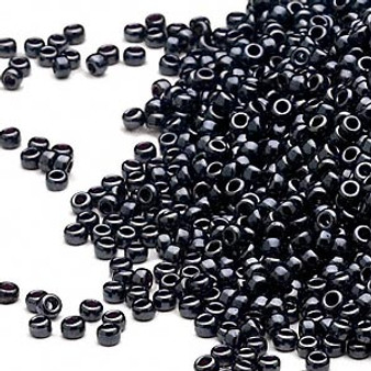 15-451 - 15/0 - Miyuki - Opaque Metallic Hematite - 8.2gms Vial Glass Round Seed Beads