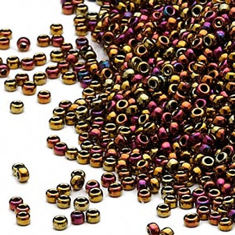 15-462 - 15/0 - Miyuki - Opaque Metallic Rainbow Bronze - 8.2gms Vial Glass Round Seed Beads