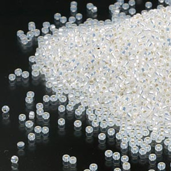 15-551 - 15/0 - Miyuki - Transparent Ceylon Silver - 8.2gms Vial Glass Round Seed Beads