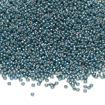 15-4217 - 15/0 - Miyuki - Duracoat® Opaque Galvanised Sea Foam - 8.2gms Vial Glass Round Seed Beads