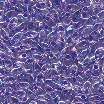 Last Stock - Miyuki Long Magatamas - 4mm x 7mm - 20gms - Colour LMA-2150 Lavender Lined Crystal AB