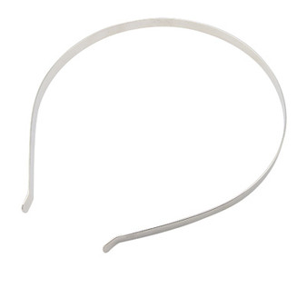 2 x Beadable Head Band 129mm in Diameter, 3mm wide - Silver