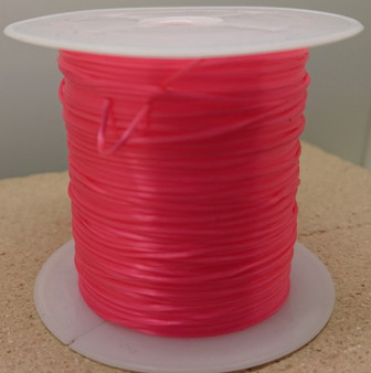 10 metre spool of Elastic Fibre Wire - 0.8mm thick Dark Pink