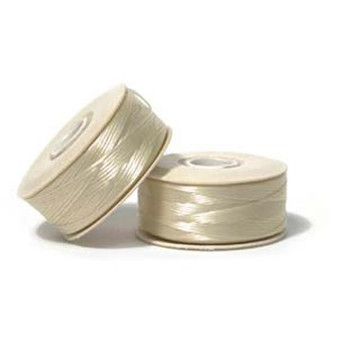 Thread, Nymo®, nylon. 1 x Bobbin Size D - 64yds Cream