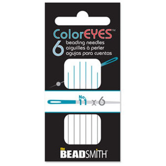 ColorEYES™ - The Beadsmith Beading Needle (6pk) Size 11 Blue