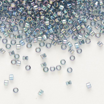 DB0111 - 11/0 - Miyuki Delica - Transparent Luster Grey AB - 7.5gms - Cylinder Seed Beads