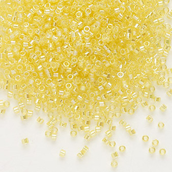 DB0171 - 11/0 - Miyuki Delica - Transparent Yellow AB - 7.5gms - Cylinder Seed Beads