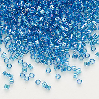 DB0177 - 11/0 - Miyuki Delica - Transparent Aquamarine AB - 7.5gms - Cylinder Seed Beads