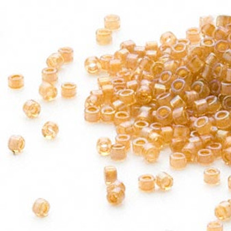 DB0272 - 11/0 - Miyuki Delica - Translucent Goldenrod-Lined Luster Topaz – 7.5gms - Cylinder Seed Beads