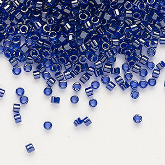 DB0277 - 11/0 - Miyuki Delica - Translucent Cobalt Lined Luster Blue - 7.5gms - Cylinder Seed Beads