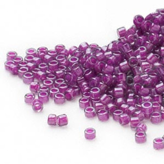 DB0281 - 11/0 - Miyuki Delica - Pale Bl/Magenta - 7.5gms - Cylinder Seed Beads