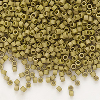 DB0371 - 11/0 - Miyuki Delica - Opaque Matte Gold Luster Golden Olive – 7.5gms - Cylinder Seed Beads