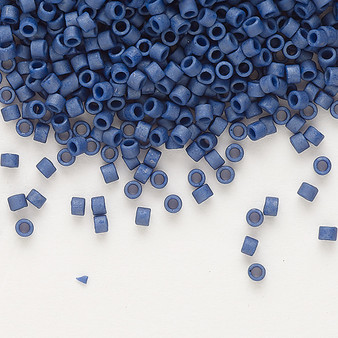 DB0377 - 11/0 - Miyuki Delica - Opaque Matte Glazed Luster Dark Violet - 7.5gms - Cylinder Seed Beads