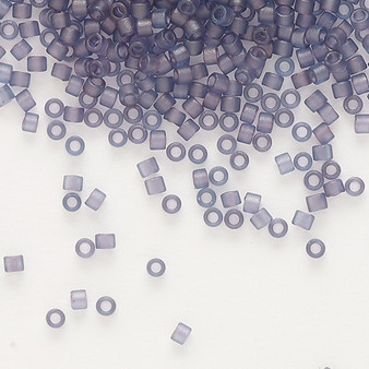 DB0386 - 11/0 - Miyuki Delica - Transparent Matte Aqua Glazed Luster Violet - 7.5gms - Cylinder Seed Beads