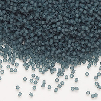 DB0387 - 11/0 - Miyuki Delica - Transparent Matte Aqua Glazed Luster Grey Blue - 7.5gms - Cylinder Seed Beads