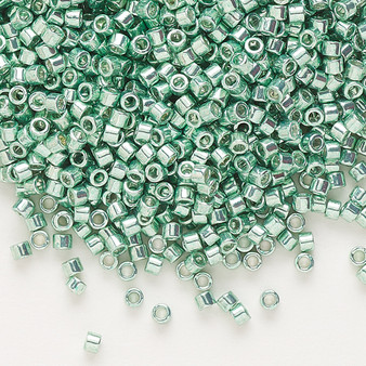 DB0414 - 11/0 - Miyuki Delica - Opaque Galvanized Green - 7.5gms - Cylinder Seed Bead