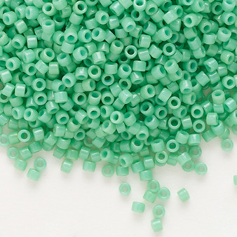 DB2125 - 11/0 - Miyuki Delica - Duracoat® Opaque Chrysoprase Green  - 7.5gms - Cylinder Seed Beads
