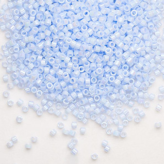 DB1507 - 11/0 - Miyuki Delica - Opaque Enamelled Rainbow Light Sky Blue - 7.5gms - Cylinder Seed Beads