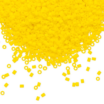 DB1582 - 11/0 - Miyuki Delica - Opaque Matte Canary - 7.5gms - Cylinder Seed Beads