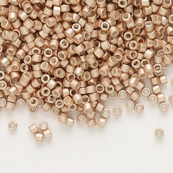 DB1152 - 11/0 - Miyuki Delica - opaque matte galvanized champagne - 7.5gms - Cylinder Seed Beads