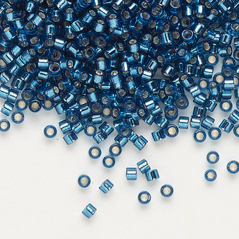DB0608 - 11/0 - Miyuki Delica - Transparent Silver Lined Blue Zircon - 7.5gms - Cylinder Seed Beads