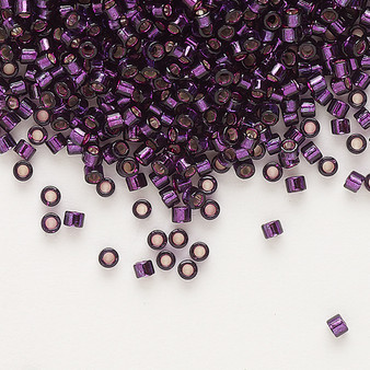 DB0611 - 11/0 - Miyuki Delica - Transparent Silver Lined Wine - 7.5gms - Cylinder Seed Beads