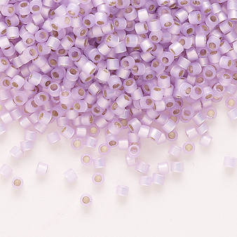 DB0629 - 11/0 - Miyuki Delica - Transparent Silver Lined Opal Light Purple - 7.5gms - Cylinder Seed Beads